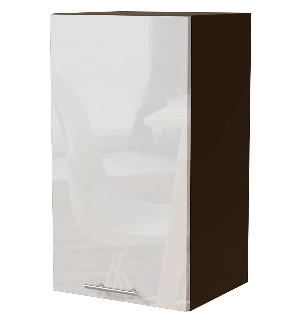 KÜCHENHÄNGESCHRANK Essen W2/40 Weiß Hochglanz / Lava Matt 40 / 32,5 / 72cm - Dunkelgrau/Weiß Hochglanz, Holz/Holzwerkstoff (40/72/32.5cm) - Feldmann-Wohnen