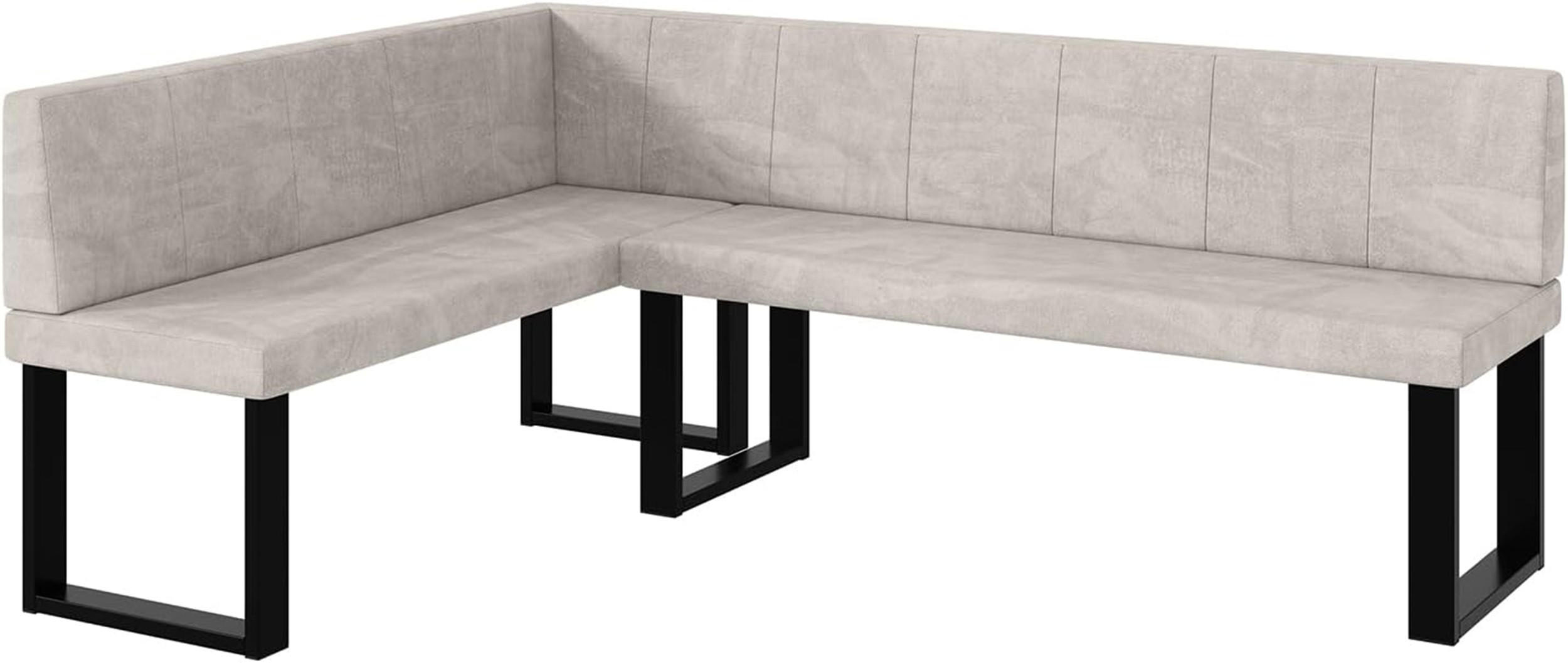 Meblini Eckbank Beige 196x142 cm