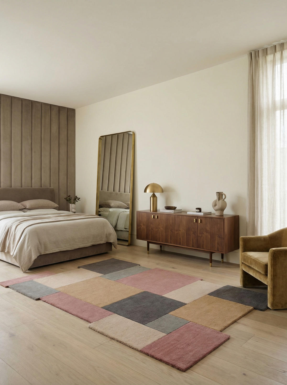 WOLLTEPPICH Geometrisch-Design, handgetuftet THAMES EVA, Grau-Rosa 120x180 cm - Grau, Textil (120/180cm) - KADIMA DESIGN