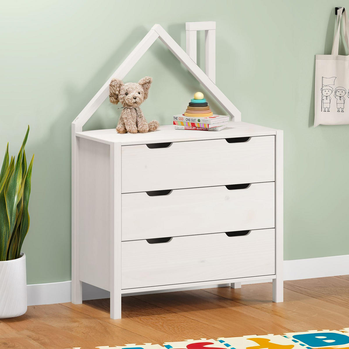 KOMMODE ELANO - Weiß, Holz (83/120/41cm) - IDIMEX