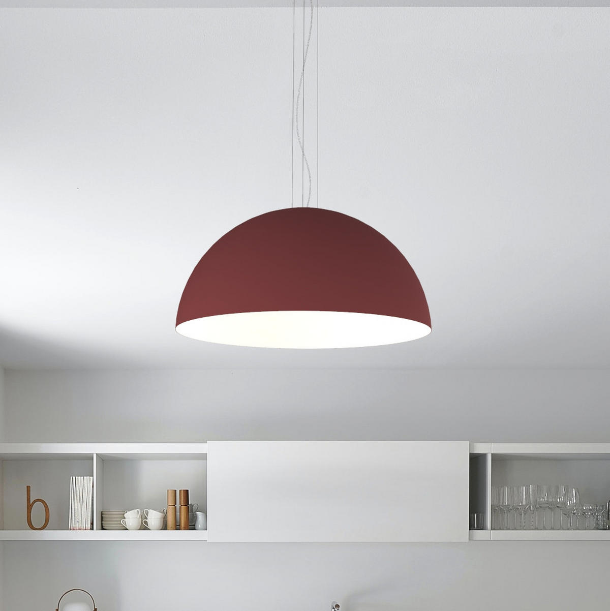 HÄNGELEUCHTE Cassis - Samtahornfarben, Metall (80/80/40cm) - Lumicom