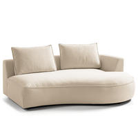 OTTOMANE - modular - Beige/Schwarz, Kunststoff/Textil (196/82/146cm) - home24