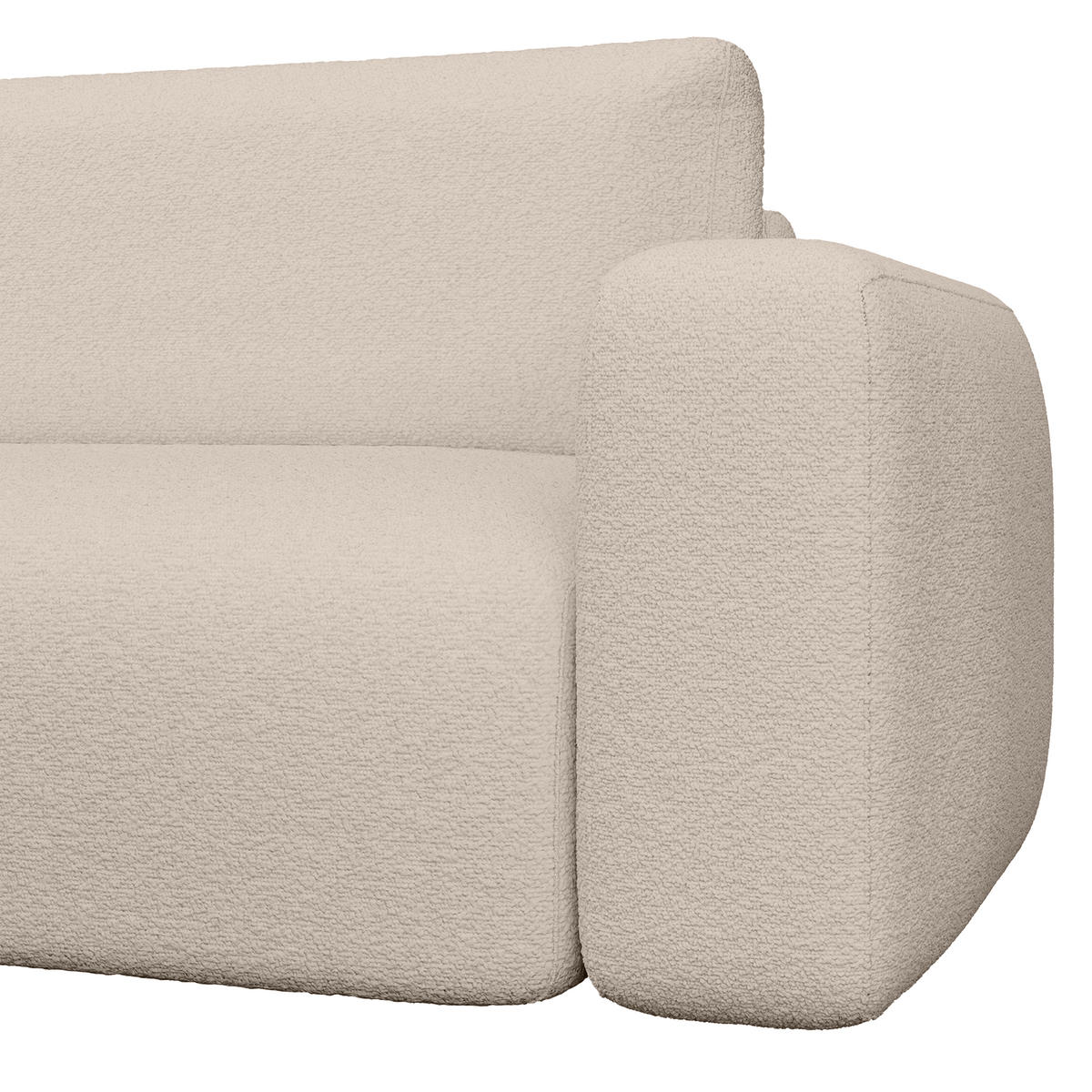 ECKSOFA TALW L mit Schlaffunktion, Beige - Beige, Textil (294/185cm) - Fedve