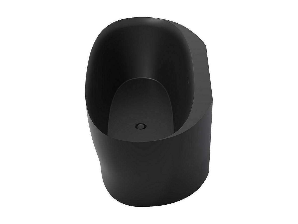 VORWANDBADEWANNE - 160cm x 80cm - Acryl - schwarz - LUMEL - Schwarz, Kunststoff (160/58/80cm) - Vente-Unique