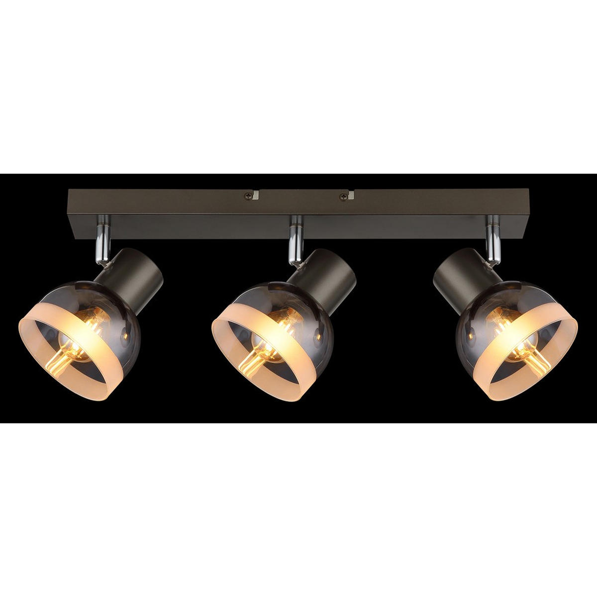 DECKENLEUCHTE Kairo - Schwarz, Glas (41/10/14cm) - Globo Lighting