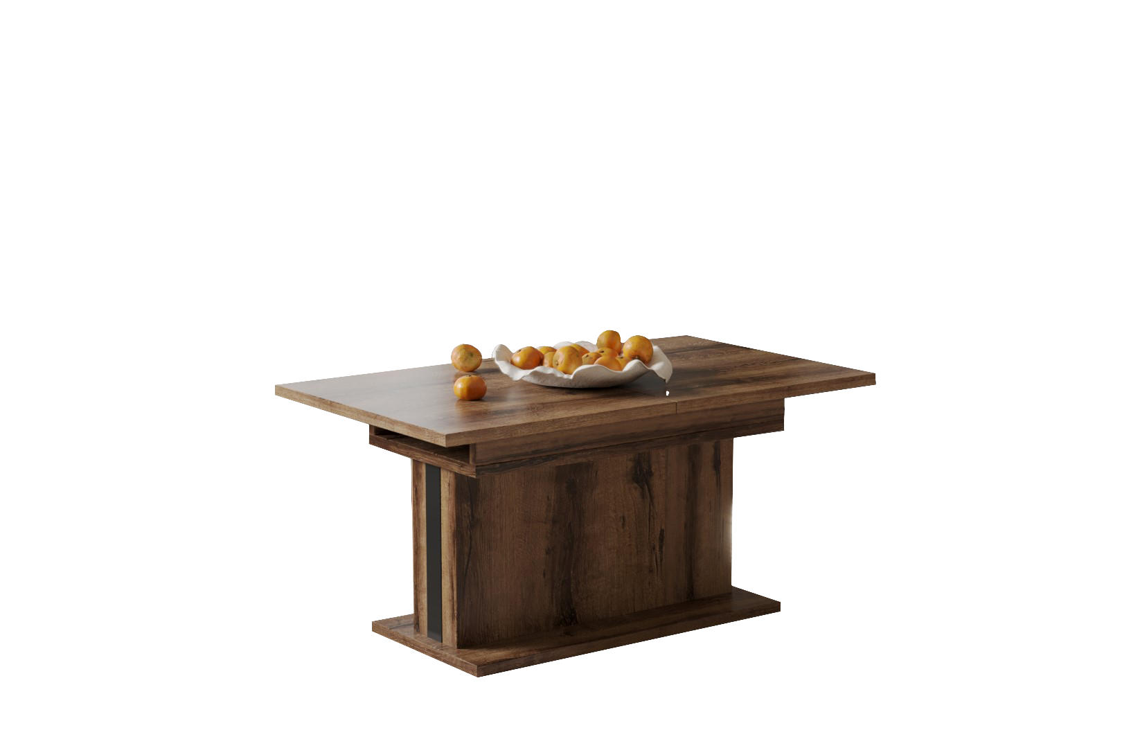 COUCHTISCH Solaris höhenverstellbar ausziehbar - Mooreichefarben, Holzwerkstoff (110/65/58cm) - Endo-Moebel