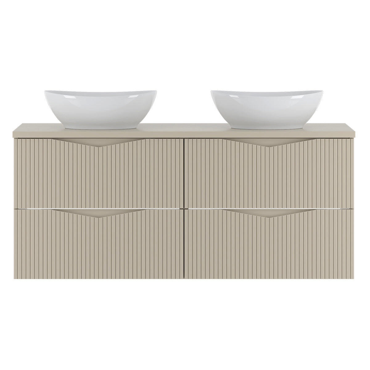 DOPPELWASCHTISCH 120.6cm Tao Kaschmir - Beige, Holzwerkstoff (120.6/50/45.8cm) - Petits-meubles