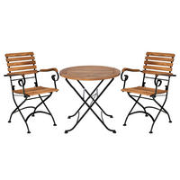 BALKON-SET (3-teilig) Parklife - Braun, Holz/Metall - BUTLERS