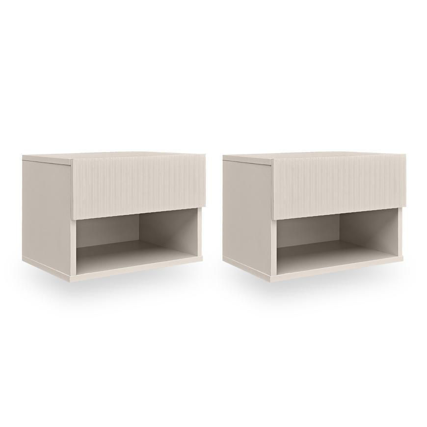Casanoov Nachttische Beige 40x30x30 cm