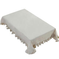 TISCHDECKE Leinen Lotuseffekt Pflegeleicht 140 x 180 cm Beige - Beige, Textil (180/140/1.5cm)