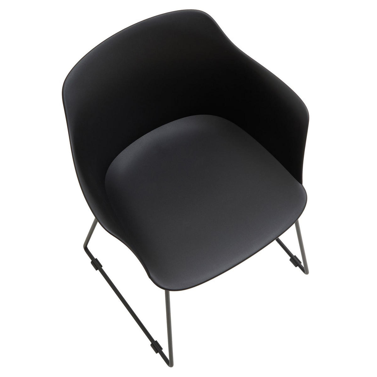 GARTENSTÜHLE FORO 4ER-SET - Schwarz, Textil (58/82/52cm) - IDIMEX