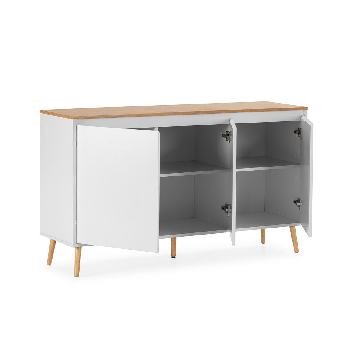 SIDEBOARD Desi 3 türen Weiß - Weiß, Holzwerkstoff (140/80/40cm)