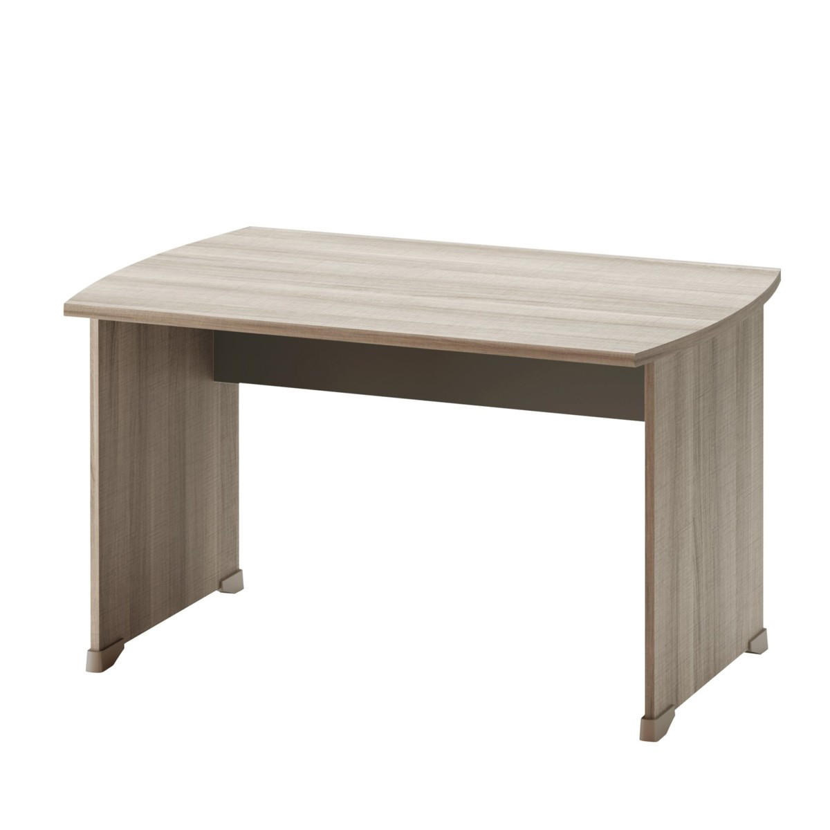 SCHREIBTISCH mit Gleitern L120 cm - Französische Herstellung - Nussbaumfarben, Holzwerkstoff (120/80/74cm) - Calicosy