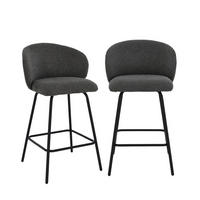 HOCKER 2er-set 89/53/50 cm - Anthrazit, Holzwerkstoff (50/89/51cm) - Calicosy