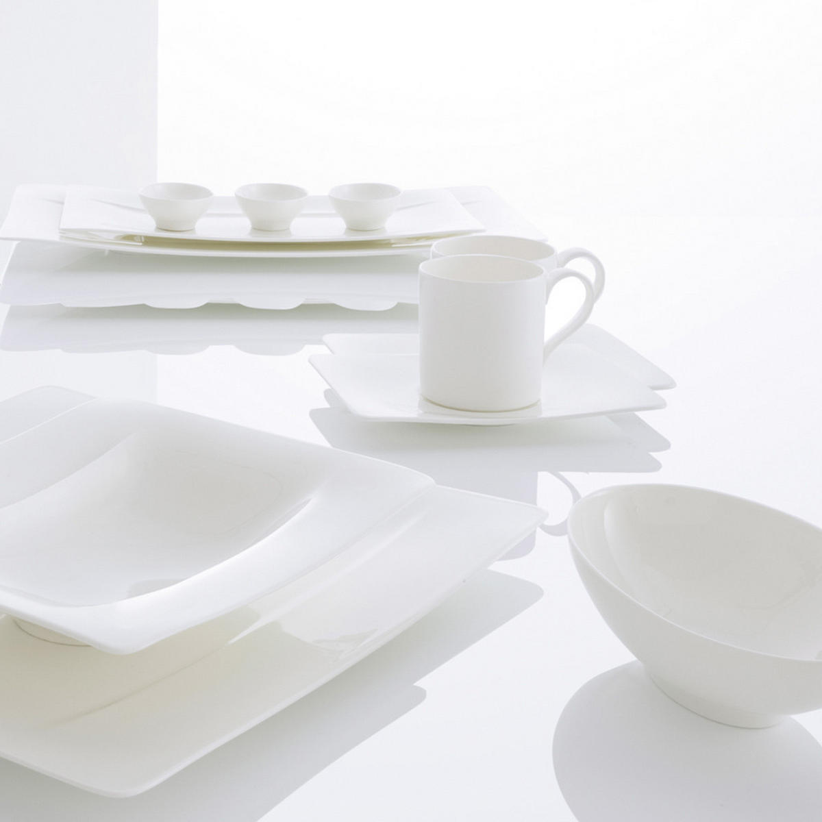BASIC-SET Modern Grace weiß 20-tlg. - Weiß, Keramik (2/2/2cm) - Villeroy & Boch