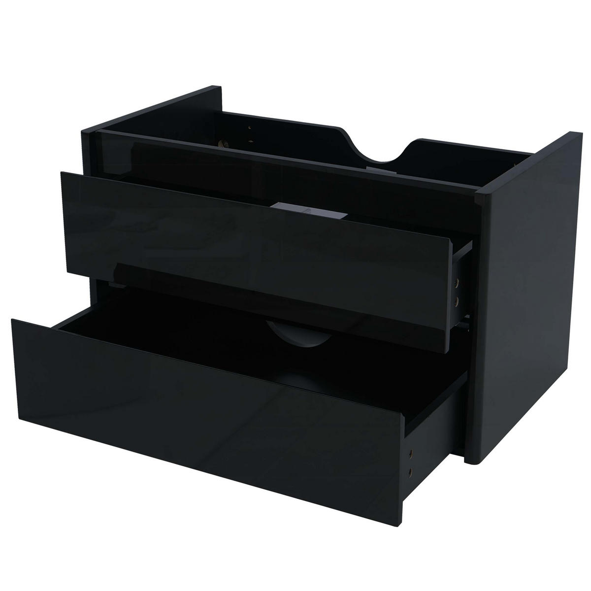 WASCHBECKENUNTERSCHRANK Schwarz - Schwarz, Holz (81/48/47cm) - MCW