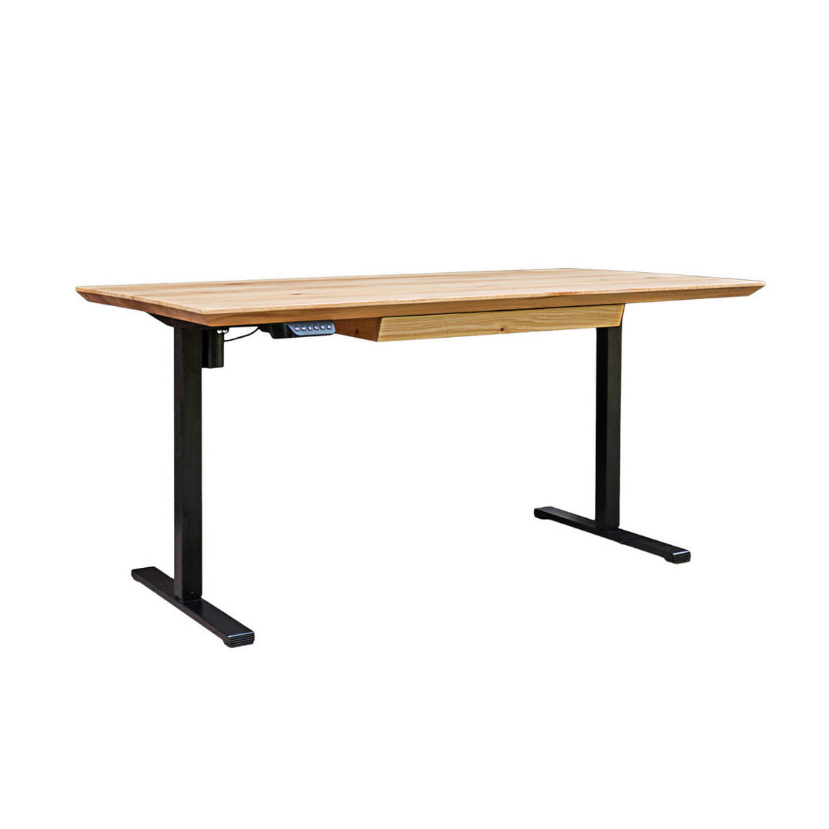 SCHREIBTISCH Höhenverstellbarer aus Holz COLIN - Eichefarben, Holz (80/150/75cm) - Rawood Furniture