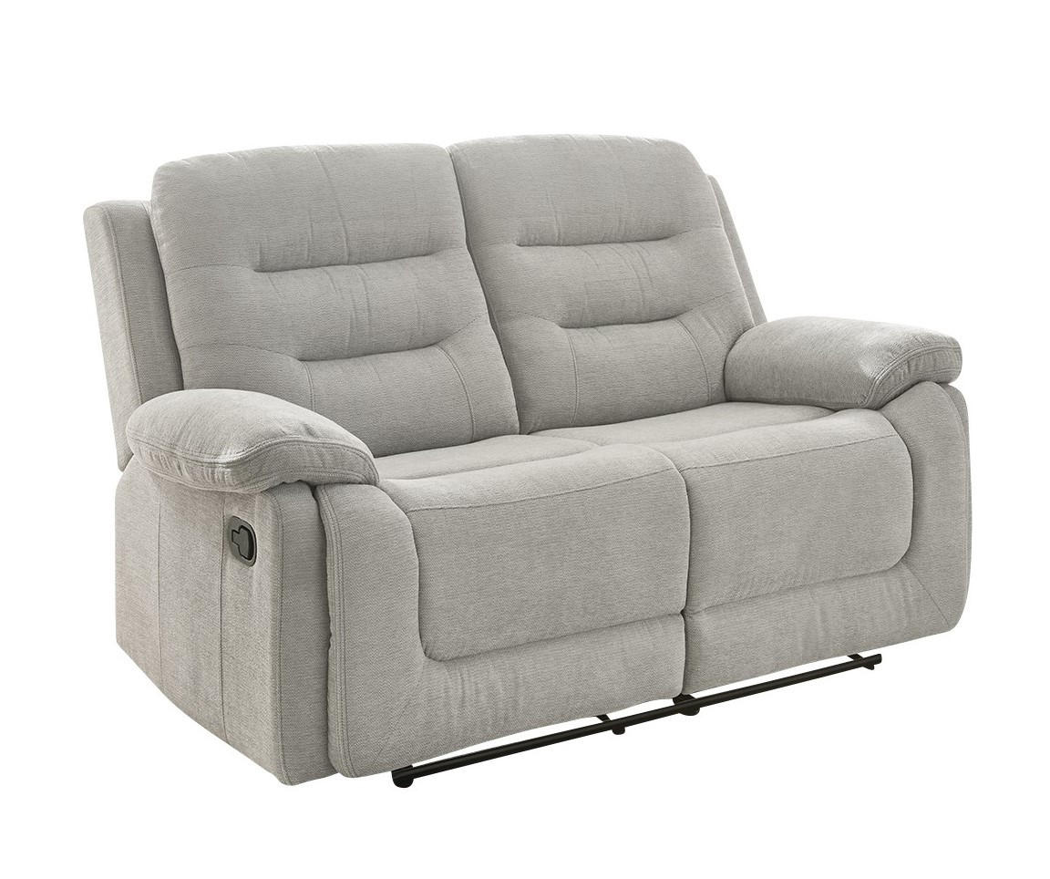2-SITZER-RELAXSOFA Federkern, Liegefunktion verstellbar durch halbautomatische Relaxfunktion B162/T98/H103 cm, Chenille Grau / 15502 - Schwarz/Grau, Textil (162/103/98cm) - luma-home