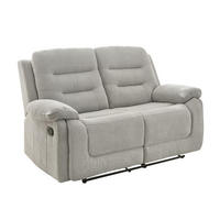 2-SITZER-RELAXSOFA Federkern, Liegefunktion verstellbar durch halbautomatische Relaxfunktion B162/T98/H103 cm, Chenille Grau / 15502 - Schwarz/Grau, Textil (162/103/98cm) - luma-home