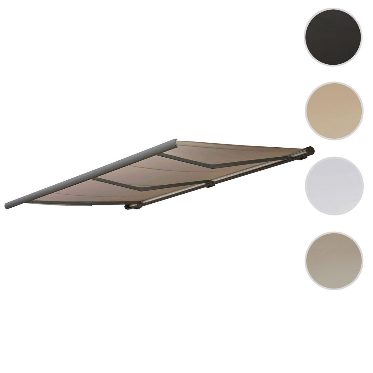 ELEKTRISCHE KASSETTENMARKISE Beige, Grau - Beige/Grau, Textil (600/16/300cm) - MCW