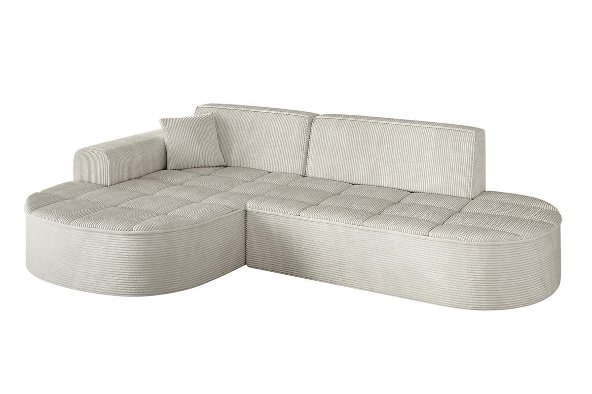 ECKSOFA Ottomane Links TARO-L1 - 243x171x79,5 cm Hellgrau - Hellgrau, Holzwerkstoff/Textil (243/171cm) - ALTDECOR
