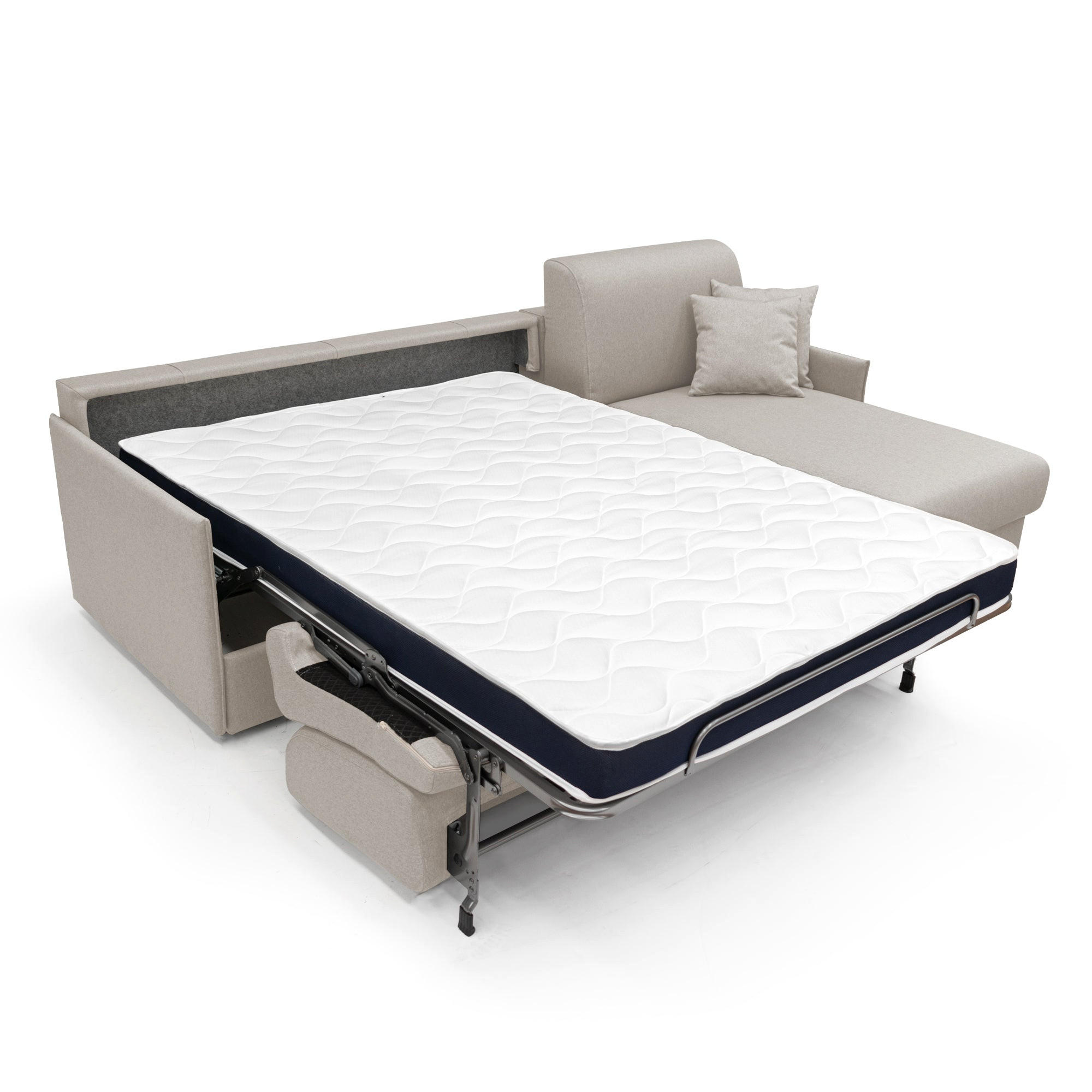 ECKSOFA LINKS Evans - Creme, Textil (232/96cm) - Divani.store