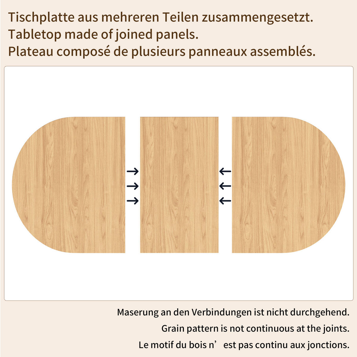 AUSZIEHTISCH Naturbraun 120-160/80/76 cm - Hellbraun, Holz (80/160/76cm) - PANGIVO