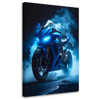 LEINWANDBILD Kraftfahrzeuge 60x90cm - Blau, Textil (60/90cm) - Feeby