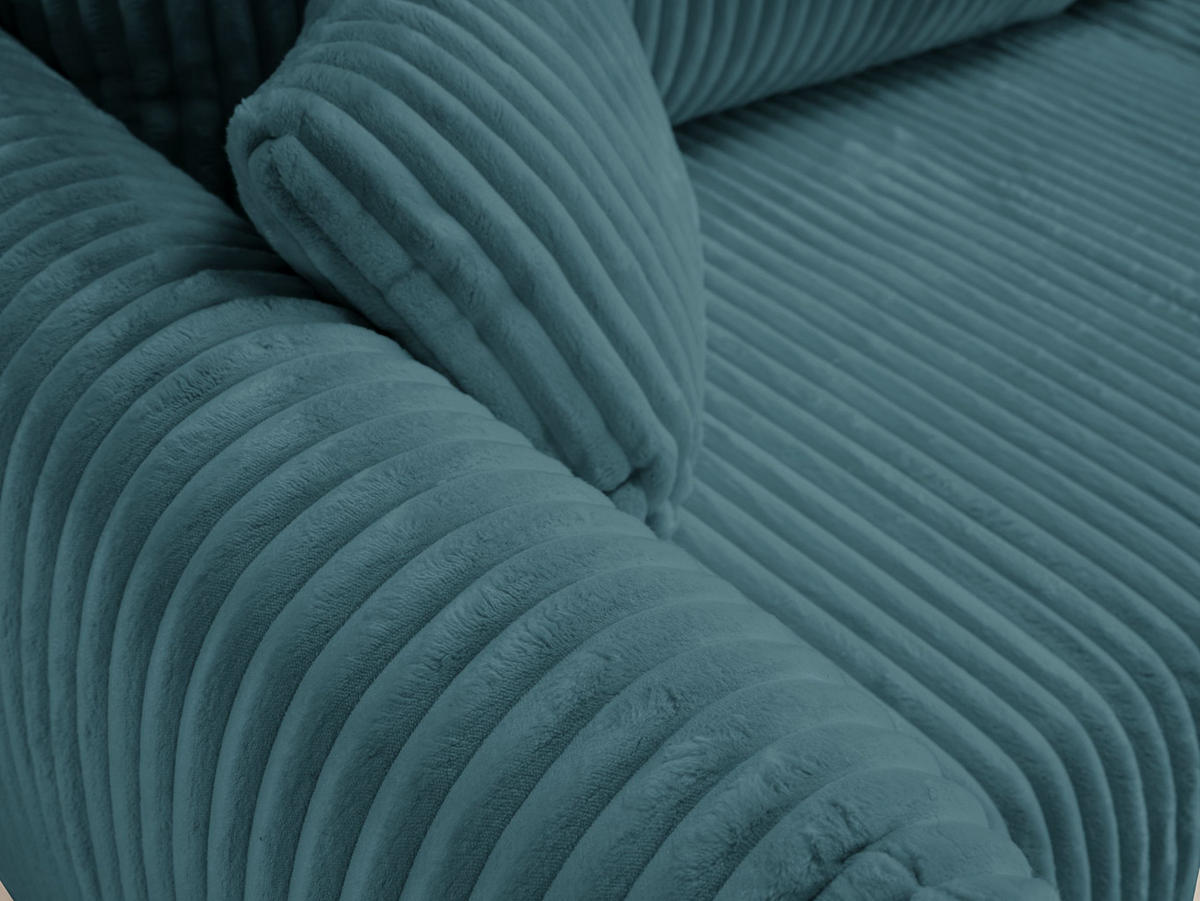 SOFA Hallora - Blau (Tilia 75) - Blau, Holzwerkstoff (240/88/108cm) - Möblo