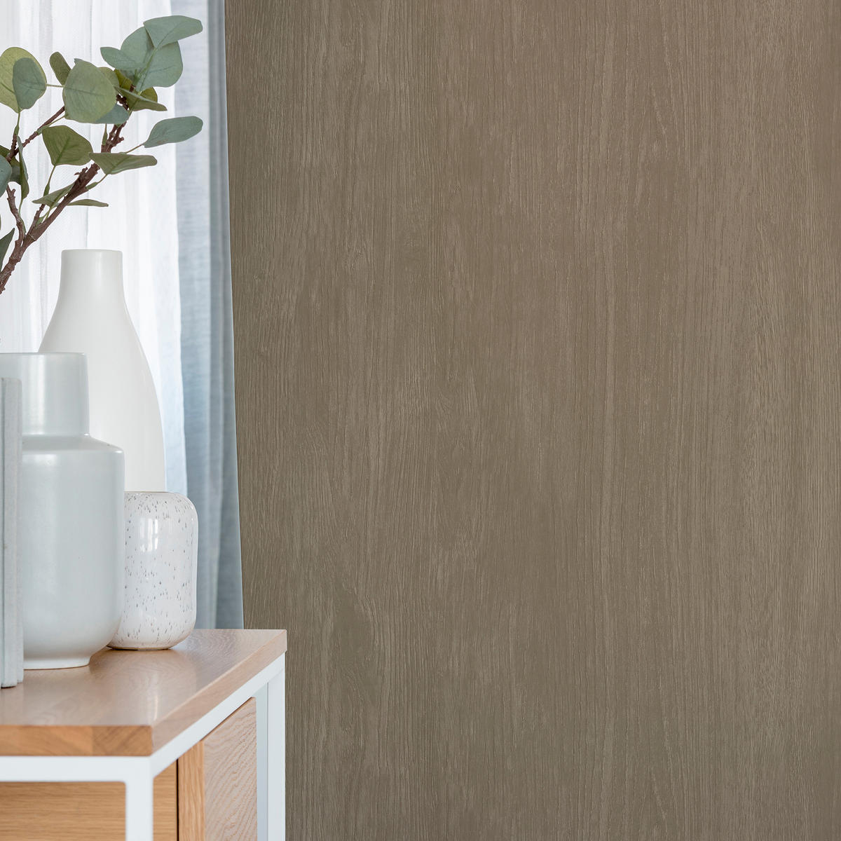 VLIESTAPETE - Eichenholz allover grau/braun 10mx53cm - Braun, Papier/Kunststoff (53/1000cm) - Superfresco Easy