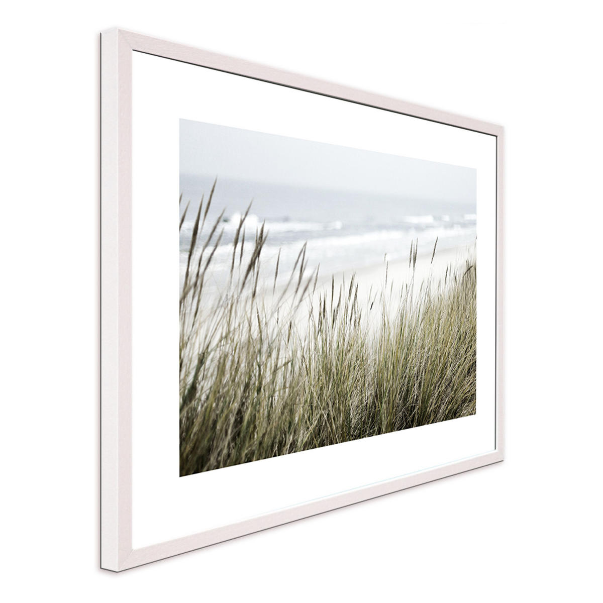 POSTER mit Rahmen 70x50 cm Dünengras Natur - Beige, Holz (71/51cm) - artissimo