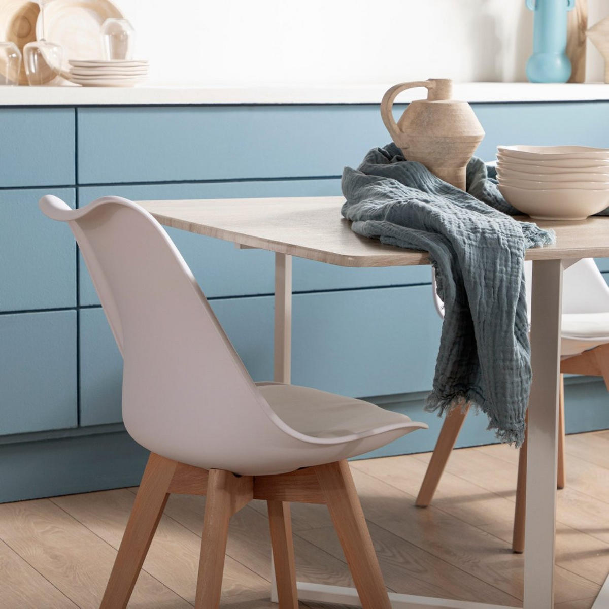 KÜCHENSTUHL Kler Weiß 48 cm x 82 cm - Weiß, Kunststoff (48/82/57cm)