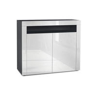 KOMMODE Valencia Weiß Hochglanz / Weiß Hochglanz - Weiß Hochglanz, Holzwerkstoff (108/92/40cm) - Vladon