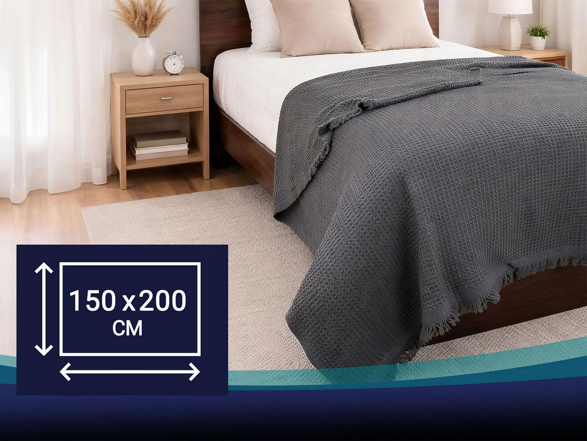 KUSCHELDECKE, 150x200 cm, 100% Polyacryl - Anthrazit, Textil (150/200cm) - Zollner