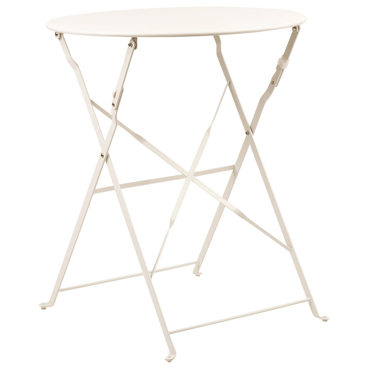 BISTRO-SET Metall Cremeweiß Fiori - Weiß, Metall - Beliani