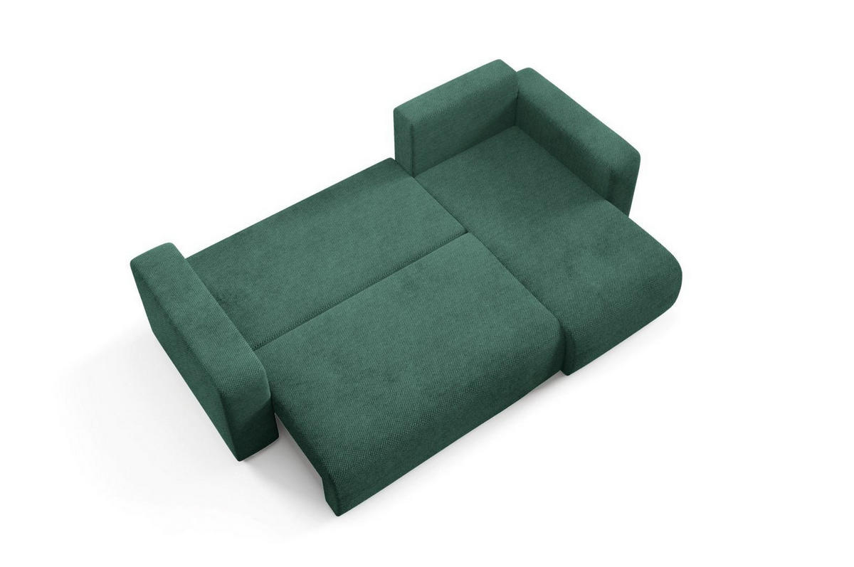 ECKSOFA mit Schlaffunktion Grün - Grün, Textil (247/145cm) - Furnisell