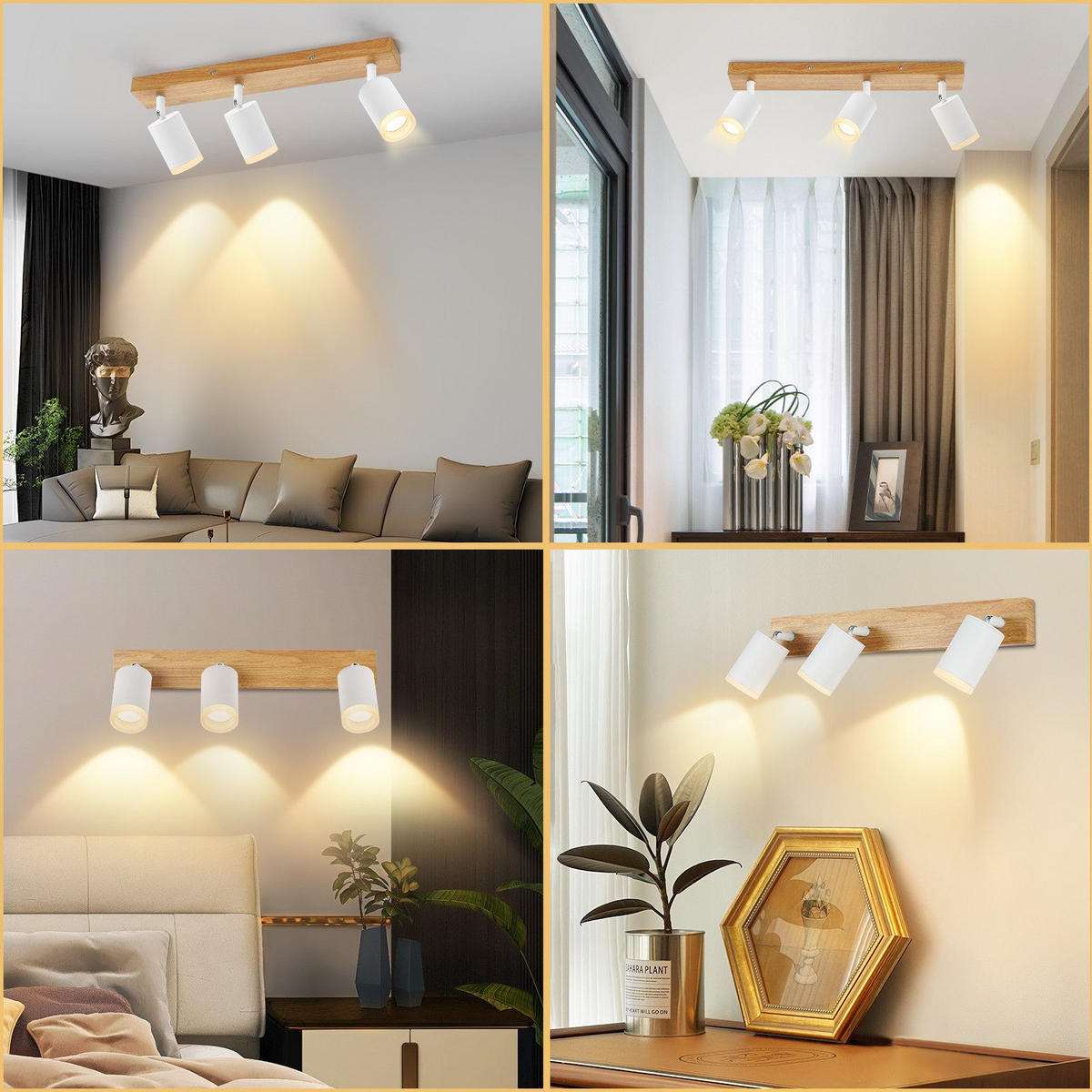 STRAHLER Recklinghausen 3-flammig 41/6/15 cm - Weiß, Holz (41/6/15cm) - Nettlife