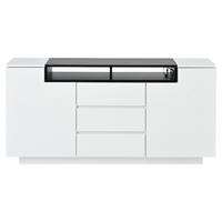 SIDEBOARD Weiß/Schwarz 140/40/68 cm - Weiß, Holzwerkstoff (140/68/40cm) - PANGIVO