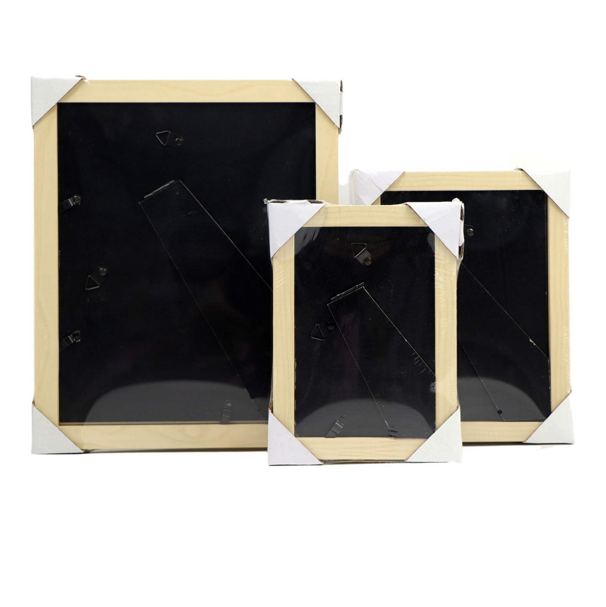 RAHMEN Set mit 10 aus MDF und Acrylglas Schutz und Aussteller für Fotografien, Bilder, Poster, Gemälde Farbe Hellholz 20x25, 13x18, 10x15 cm - Beige, Holz (20/3/25cm) - Nacnic