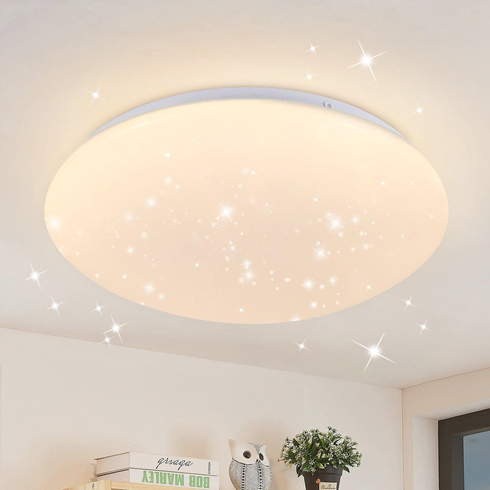 LED-DECKENLEUCHTE Jonas 30/30/7 cm - Weiß, Kunststoff (30/30/7cm) - Nettlife