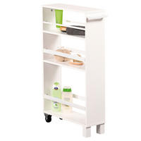 KÜCHENREGAL schmal Weiß 15/50/79 cm - Weiß, Holzwerkstoff (50/79/15cm) - Kesper
