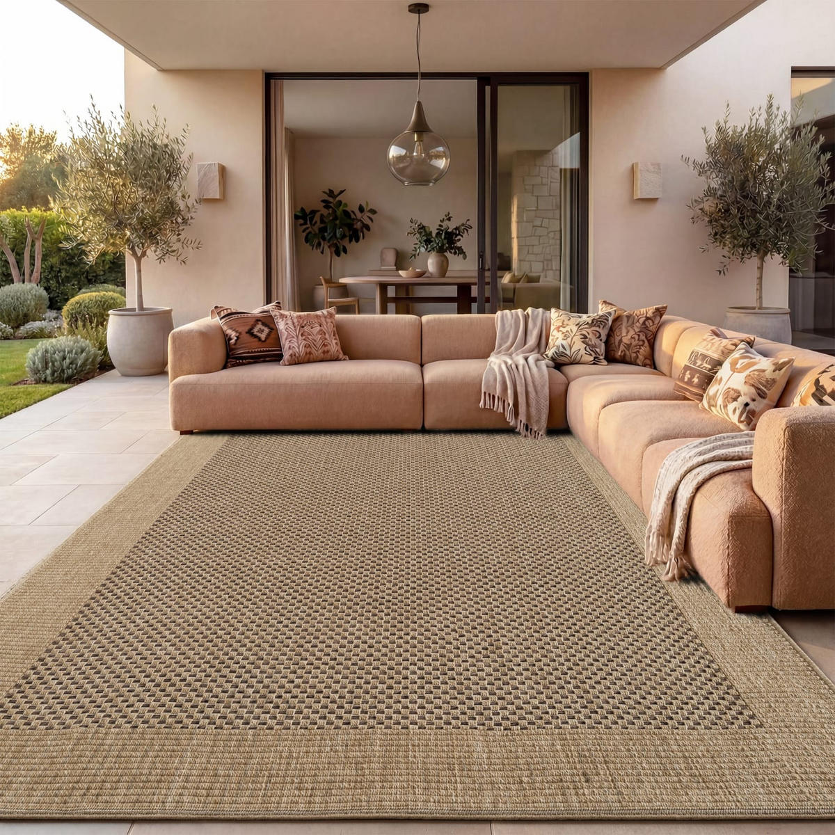 OUTDOORTEPPICH 80/150 cm Waregem 621 - Beige, Kunststoff (80/150cm) - Paco Home