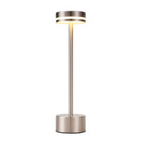 LED stolní lampa Abesser 8/8/31,5 cm (sada 2 ks) - stříbrná, kov (8/8/31.5cm) - Nettlife