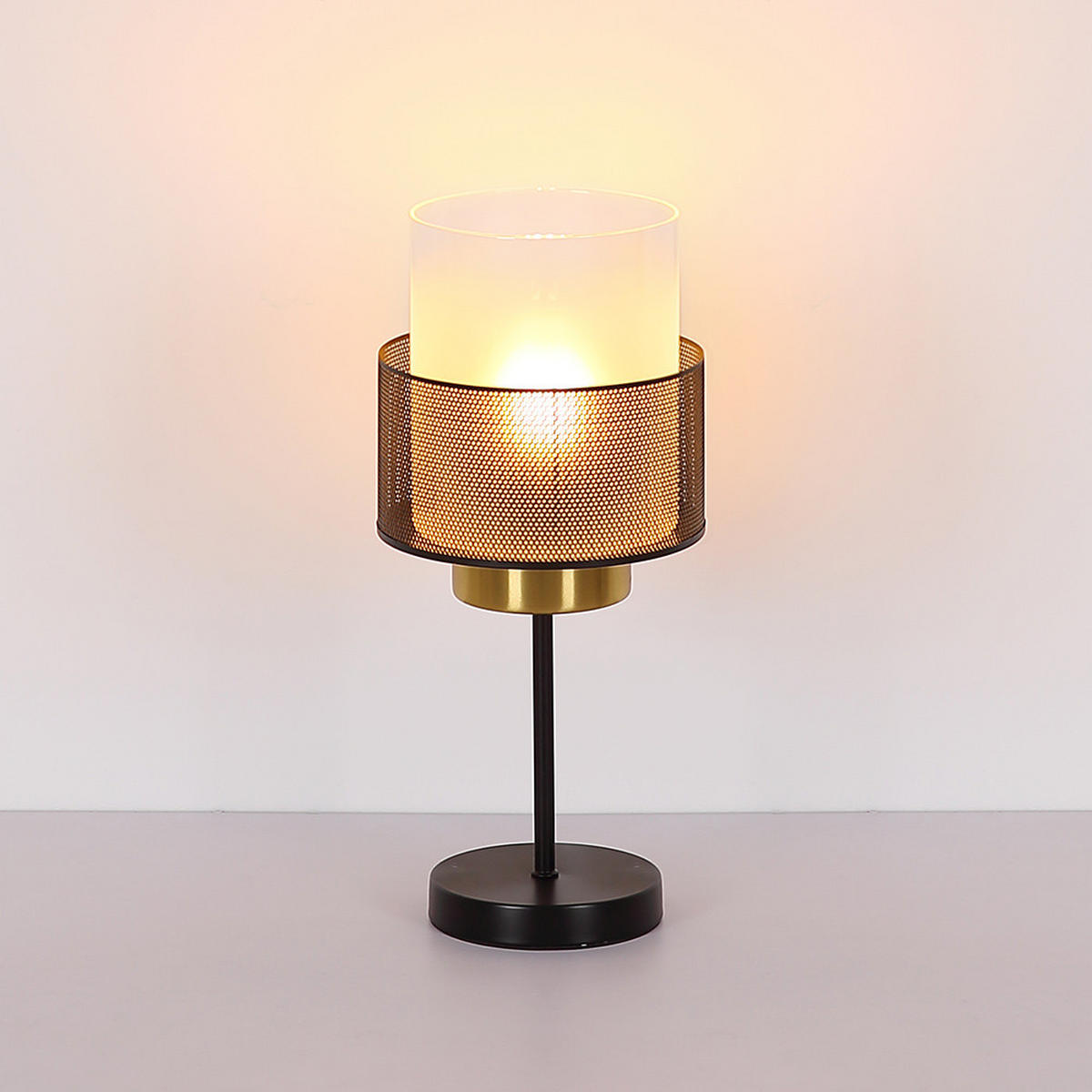 LED TISCHLEUCHTE Metall Schwarz Matt - Schwarz, Glas (18/18/45cm) - Globo Lighting