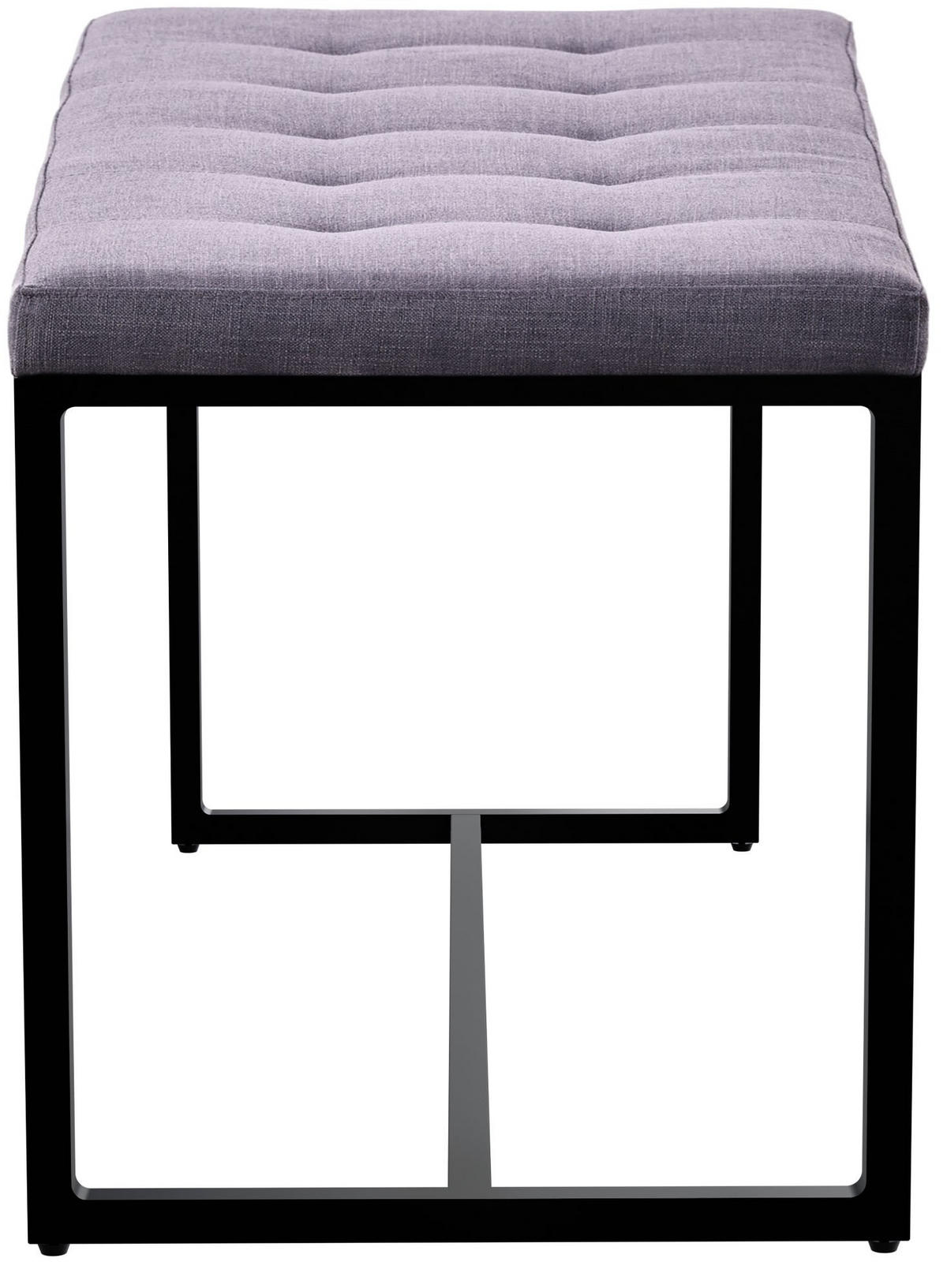SITZBANK 100/40 cm Stoff dunkelgrau - Dunkelgrau/Schwarz, Textil/Metall (100/48/40cm) - CLP