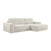 ECKSOFA mit Schlaffunktion - Ecke Rechts - Cord - Beige - AMELIA - Creme, Textil (267/167cm) - Vente-Unique
