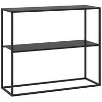 KONSOLENTISCH, 2 Etagen, 90 x 30 x 75cm - Schwarz, Metall (90/30/75cm) - HOMCOM