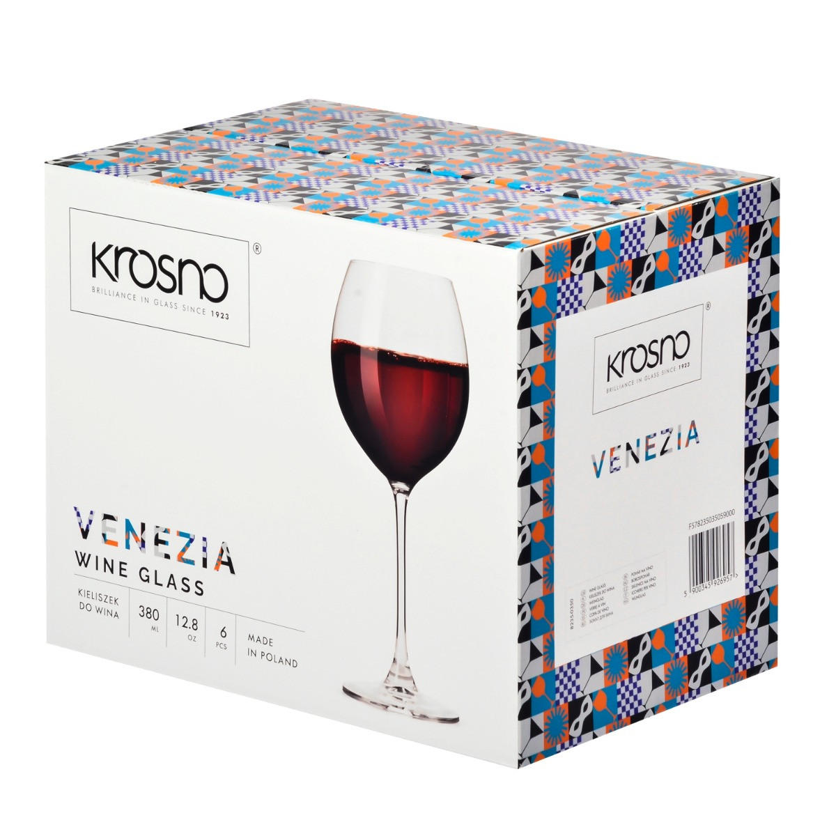 ROTWEINGLÄSER VENEZIA, 6ER-SET, 380 ML - Transparent, Glas (0.38L) - Krosno Glass