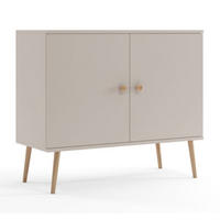 KOMMODE Kaschmir Boho Mit Regalen Auf Hohen Beinen - Beige, Holzwerkstoff (100/85/42cm) - Sepro Meble