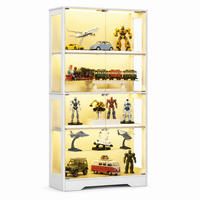 GLASVITRINE mit LED und Bewegungssensor 80 x 35 x 165 cm Weiß - Weiß, Glas (35/165/80cm) - Beauniv